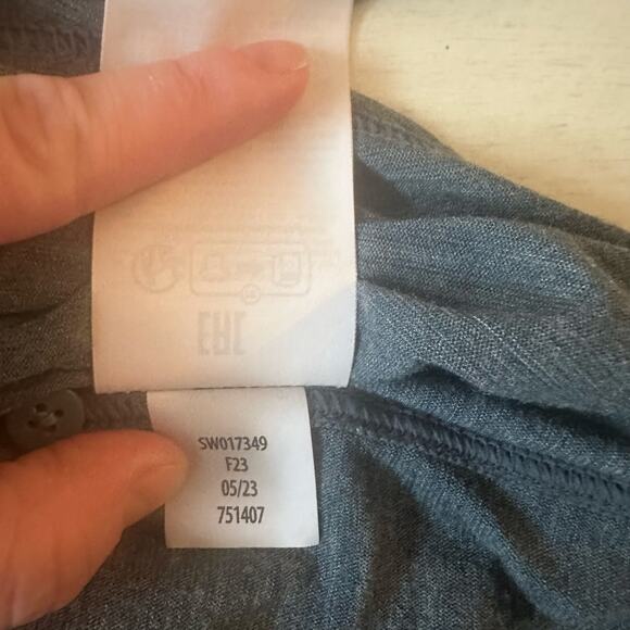 Smartwool Men's Long Sleeve Button Up Shirt Blue Heathered Gray Large - Picture 7 of 9